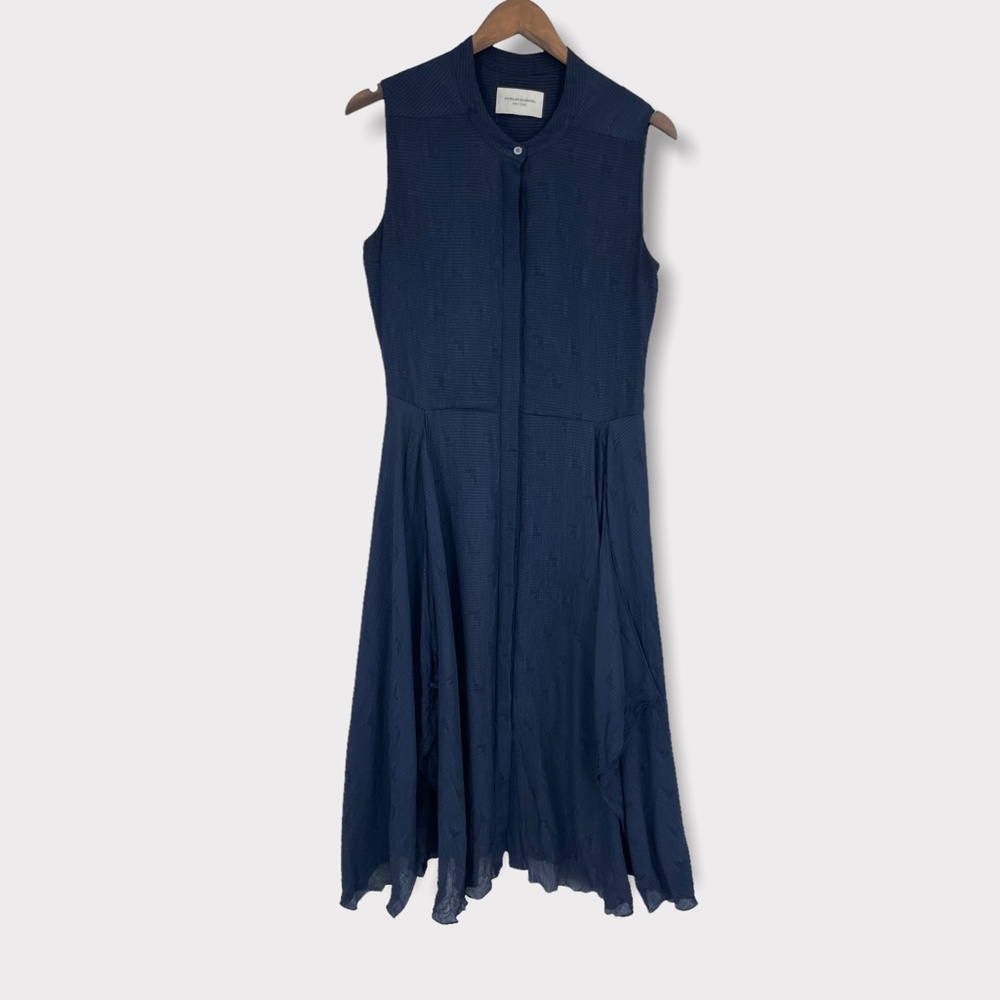 Public School New York Navy Blue Midi Dress‎